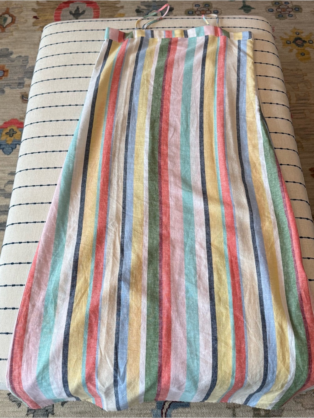 LOFT Multicolor Striped Maxi Dress